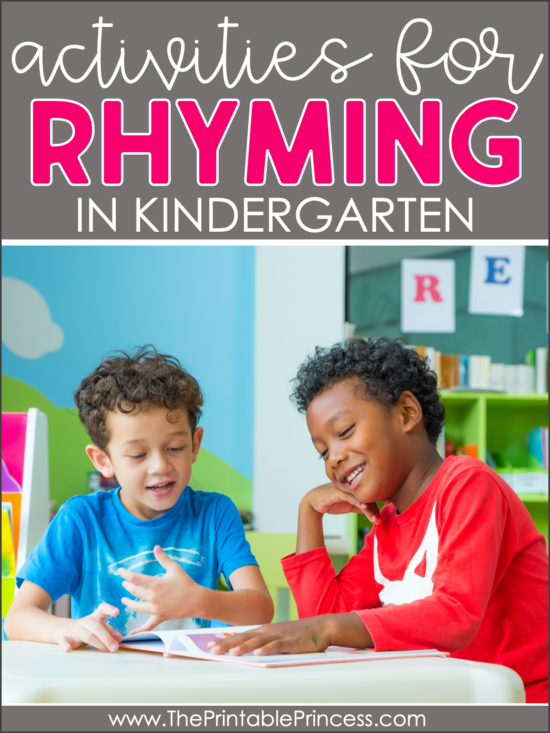 10 Rhyming Word Activities for Kindergarten