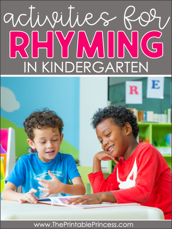 10 rhyming activities for kindergarten