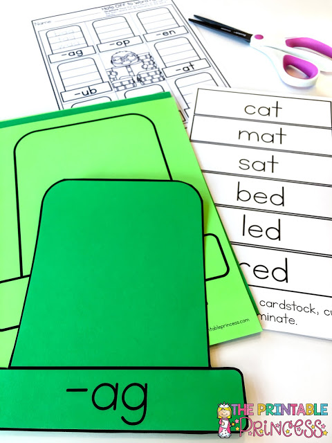 Kindergarten students are going to LOVE these FREE word family hats! When they need to work on CVC words, just grab a quick hat & get started! Students will quickly & easily understand that words go together. This makes the learning process easier for them! This freebie is also great for your preschool or 1st grade students! Print them on green for St. Patrick's Day, orange for Halloween, red for Christmas or Valentine's Day, pastels for Easter, or choose another color for another time of year.