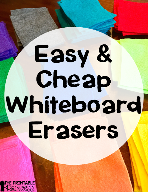 Is your classroom constantly out of erasers? This post will help you learn how you can easily DIY cheap and easy erasers for whiteboards! All you need are a few materials, a little time spent cutting, and you'll be set to go in no time. Click through to see how you could use this for your preschool, Kindergarten, 1st, 2nd, 3rd, 4th, 5th, or 6th grade classroom. (Make sure to check the tip out on how the erasers can even be used to pick partners!)