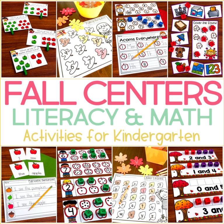 Easy Fall Centers for Kindergarten {Plus Some Fall Freebies}!