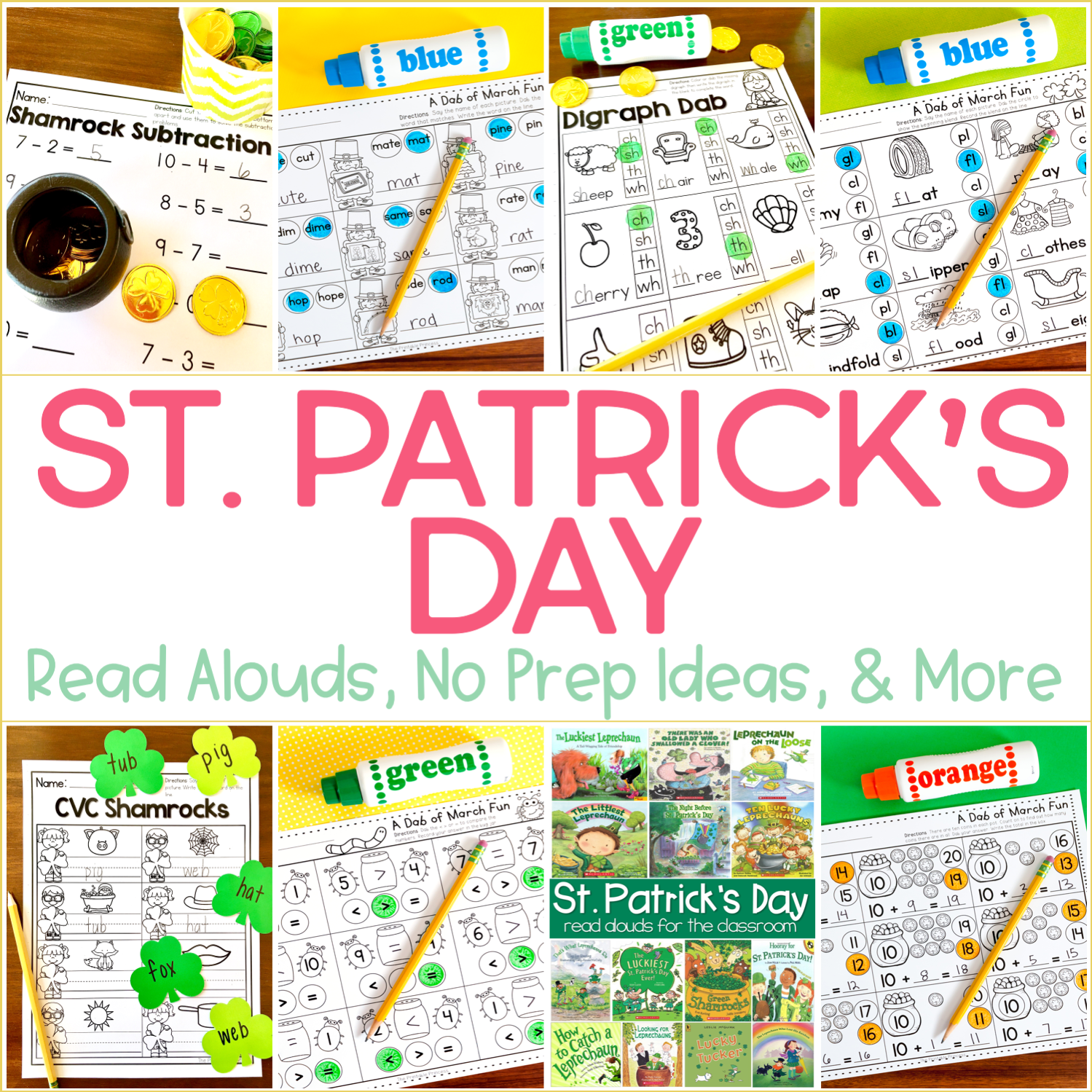 Read Alouds, No Prep Activities, and Freebies for March