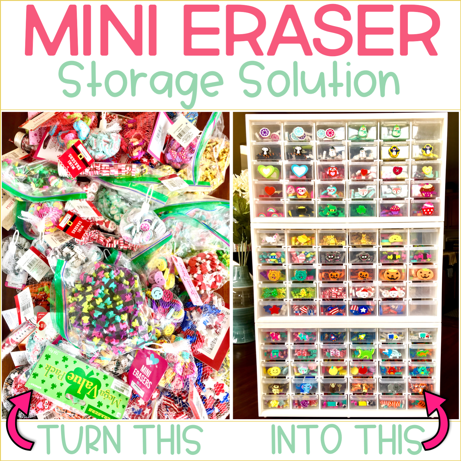 Mini Eraser Storage Solution for the Classroom