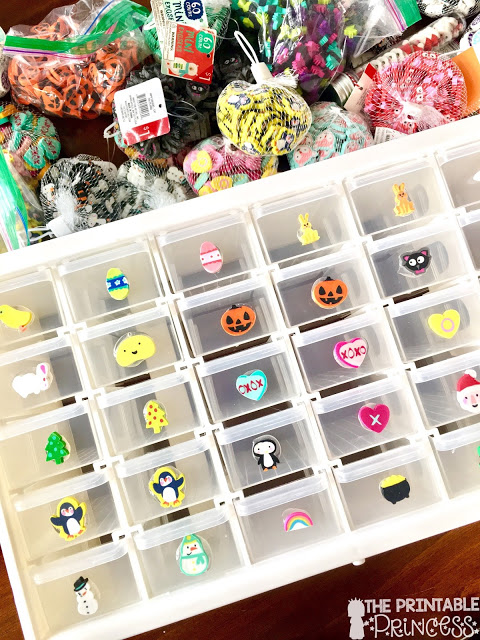 Mini erasers make classroom learning so much fun. Kids love them and so do teachers. But how do you store all of those mini erasers? Click through to read about a space saving organizational project that will have all of your mini erasers at your fingertips!