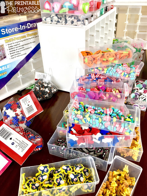 Mini erasers make classroom learning so much fun. Kids love them and so do teachers. But how do you store all of those mini erasers? Click through to read about a space saving organizational project that will have all of your mini erasers at your fingertips!