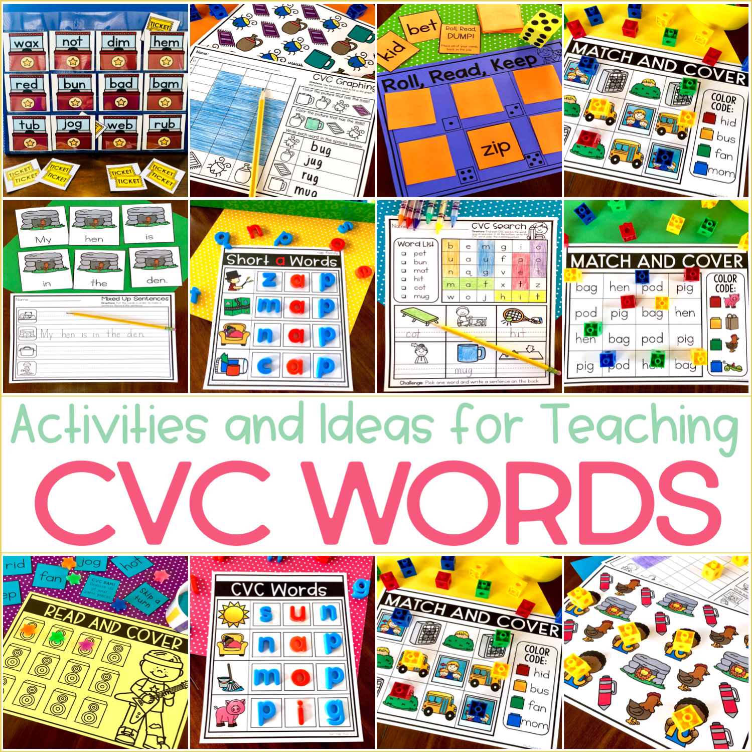 CVC Activities for Kindergarten {with an Exclusive Freebie}