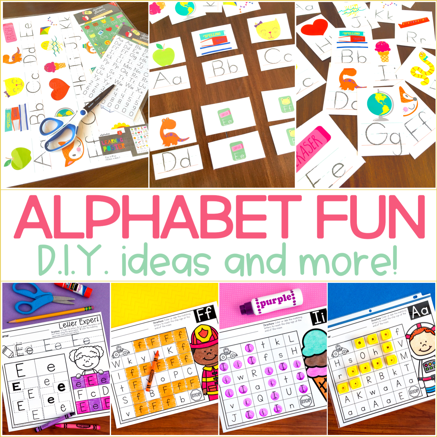 Alphabet Activities for Kindergarten – Letters, Mazes, & Lots of FUN!