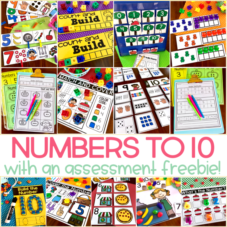 Numbers to 10 Activities for Little Learners