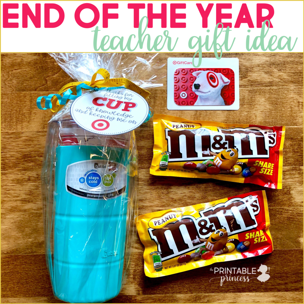 Are you looking for an easy end of the year teacher gift but you're not sure what to get? I've got you covered. The end of the year is a super busy time so here's an idea that you can pick up the next time you're at the store, then download the FREE gift tag, and you're set to go.