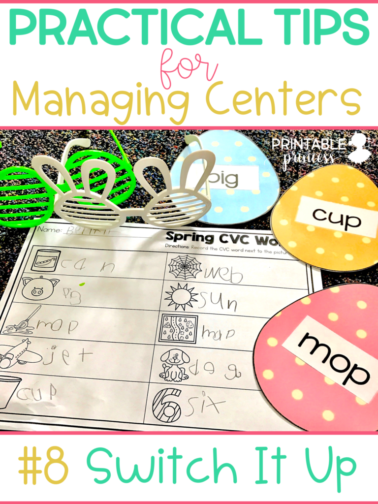 Literacy and math centers are at the core of every PreK, Kindergarten, First Grade classroom. There's tons of different ways to "do" centers. But there's a few basics or foundations that are important to consider when planning and implementing centers. Today I wanted to share with you my top 10 tips for managing classroom centers.