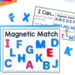 Magnetic letter match activity for kindergarten