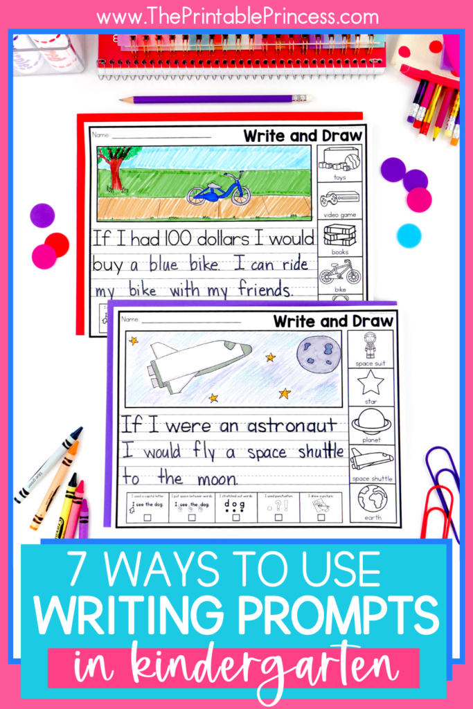 write and draw writing prompts for kindergateners