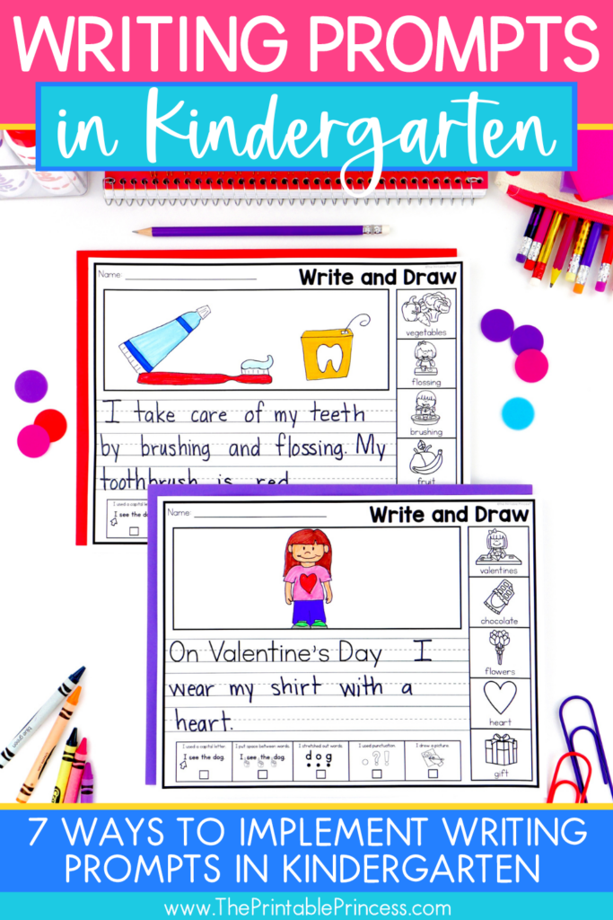 write and draw kindergarten writing prompts