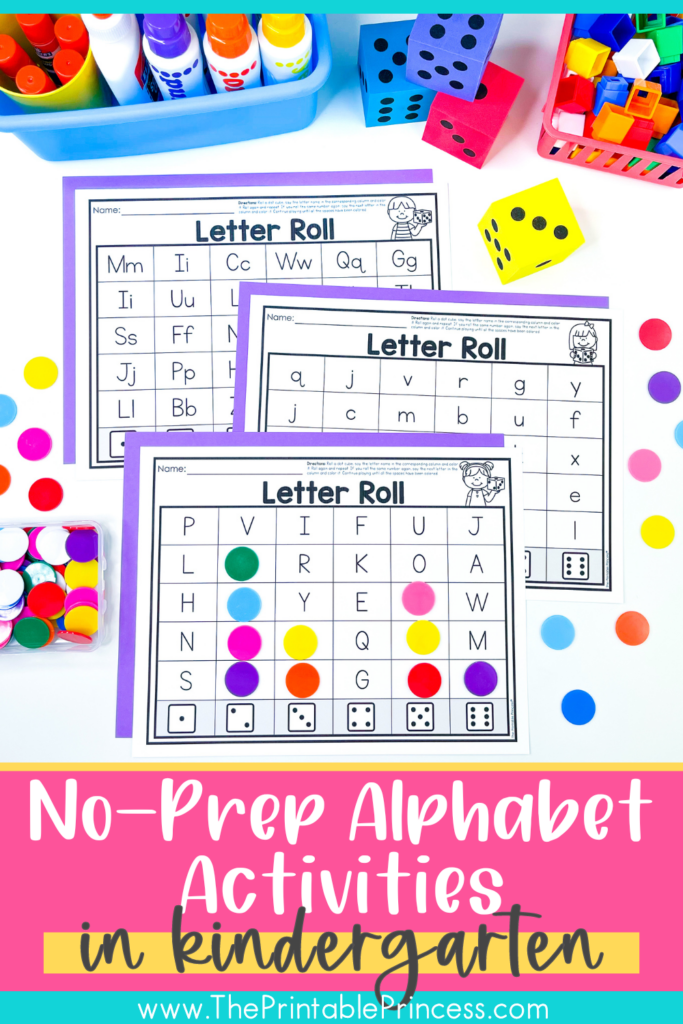 Letter Roll Kindergarten Alphabet Activity