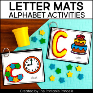 Alphabet Letter Cards: For Mini Erasers or Play Dough