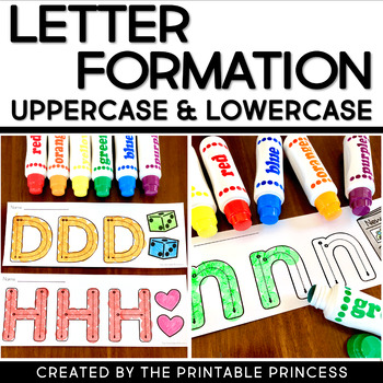 Alphabet Letter Formation Practice: No Prep Bingo Dabbers Pages