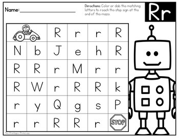 FREE* Practice Alphabet Sequence With Letter Maze