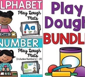 Alphabet and Number Play Dough Mats BUNDLE