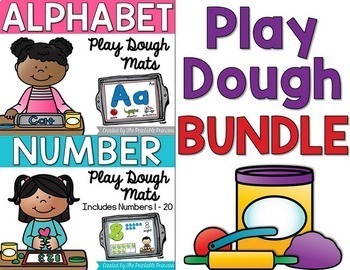 Alphabet and Number Play Dough Mats BUNDLE