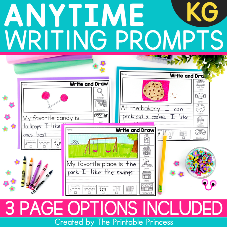 Anytime No Prep Writing Prompts for Beginning Writers
