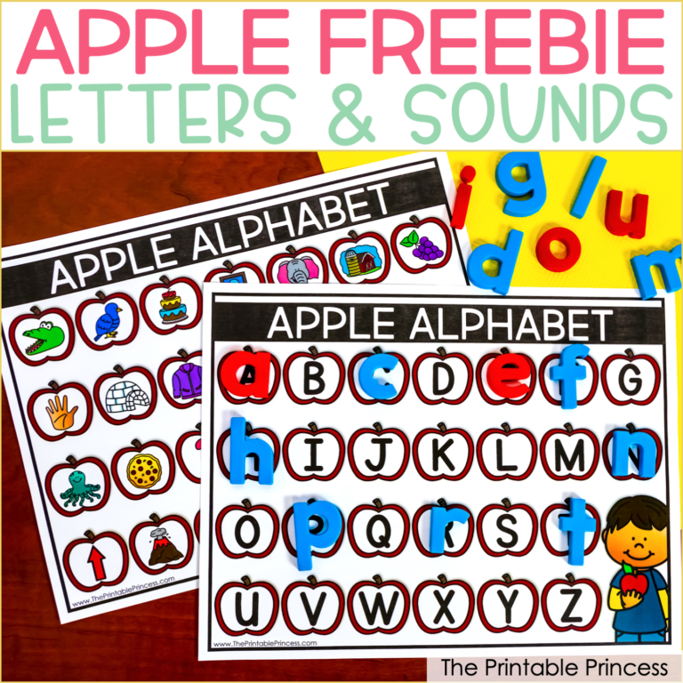 Free Apple Themed Printables to Teach Letters