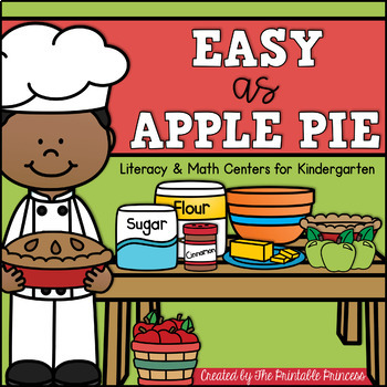 literacy and math activities with apples