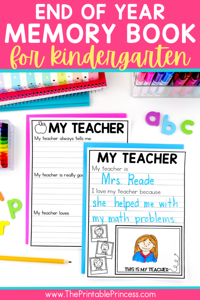 End-of-the-Year Memory Book {Free Printables!} - A Kinderteacher Life