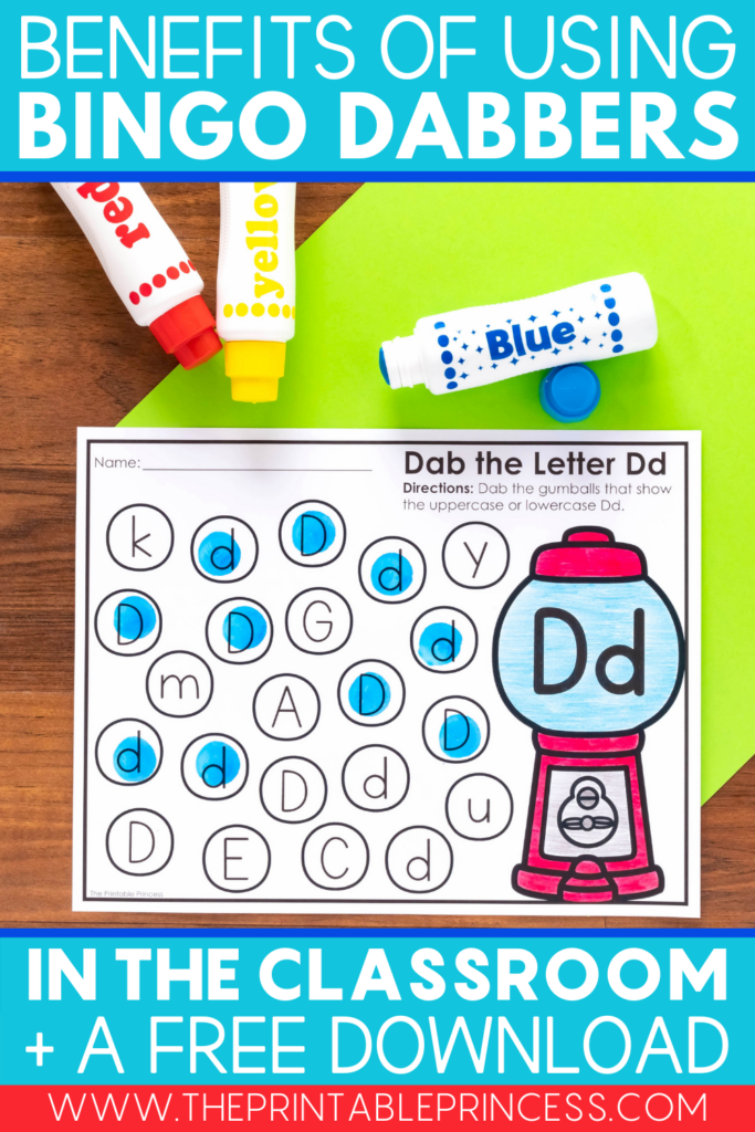 Free alphabet bingo dabber activity for kindergarten