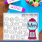 Free alphabet bingo dabber activity for kindergarten