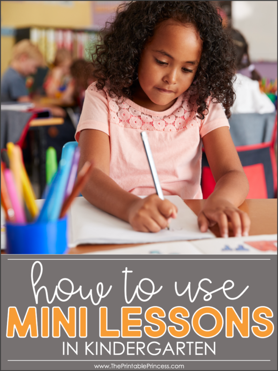 mini lessons in kindergarten