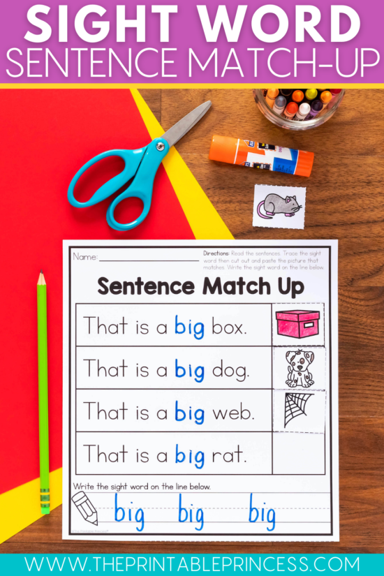 Sight word sentences 