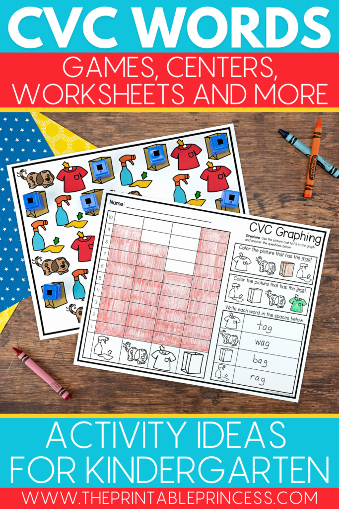 CVC Graphing activity for kindergarten