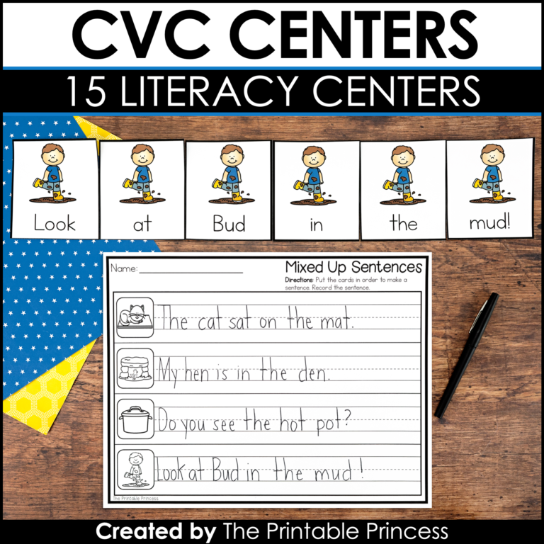 CVC Centers Kindergarten | 15 CVC Activities Included