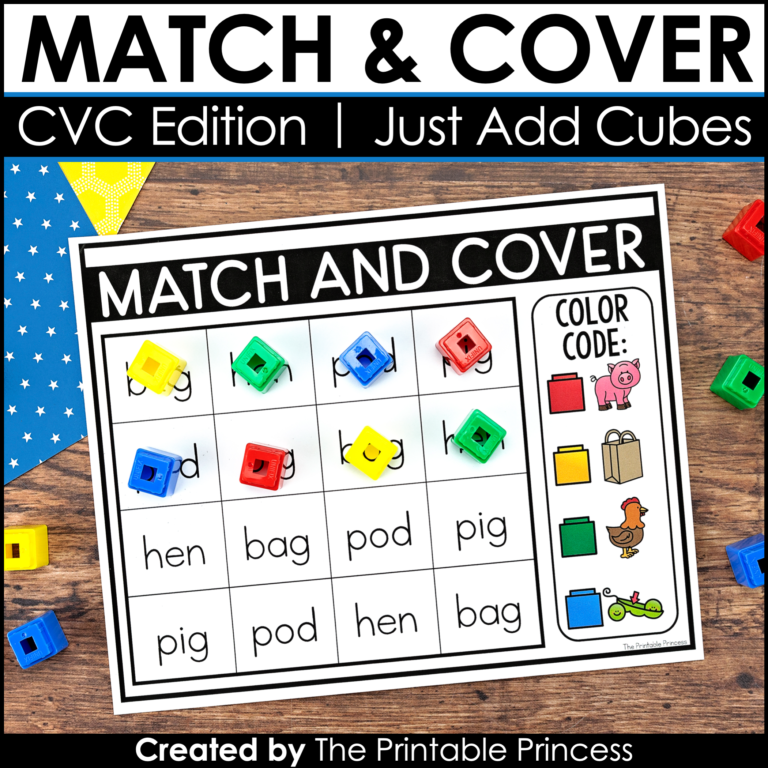 CVC Practice | Just Add Color Cubes