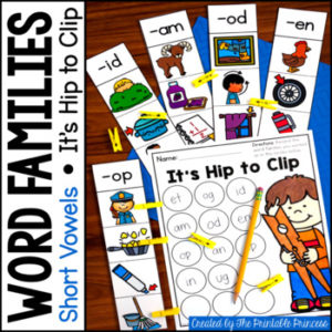 CVC Word Families: It's Hip to Clip