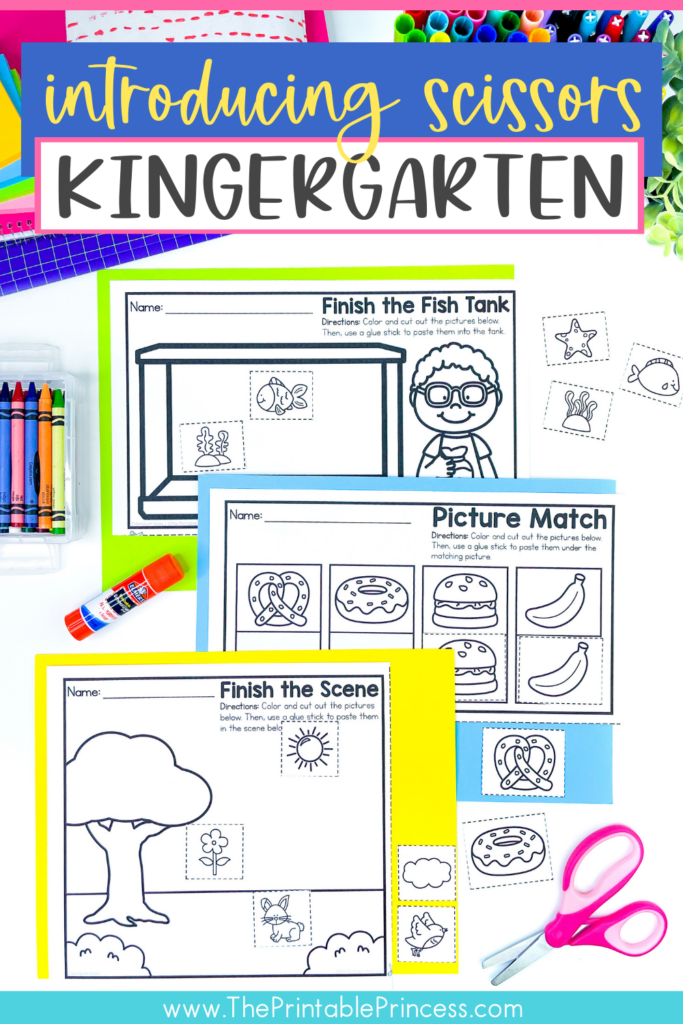 Cut and paste classroom supplies for kindergarten activities
