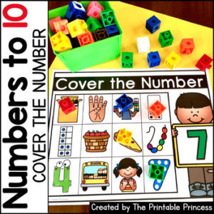 Cover the Number {Kindergarten Math: Numbers to 10}