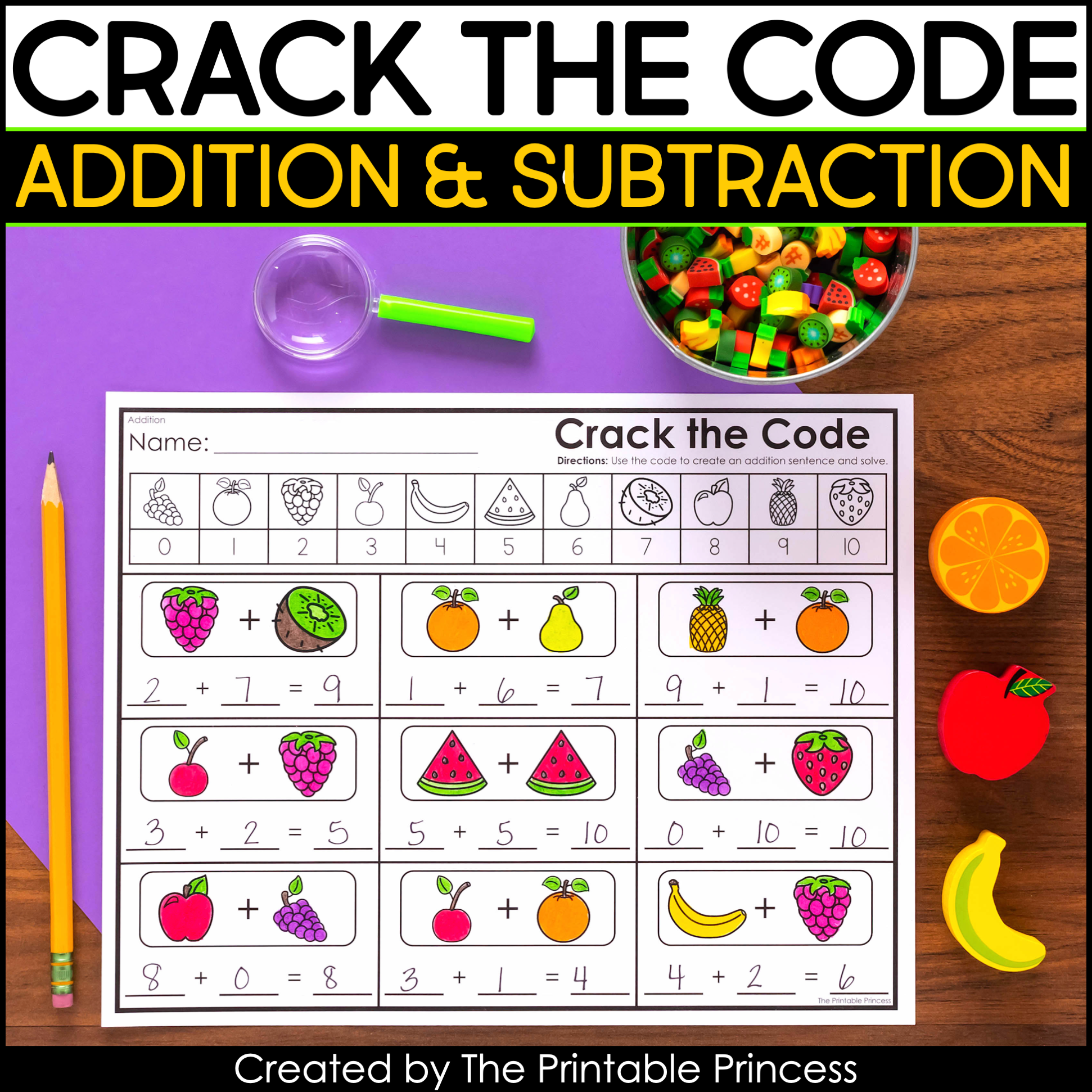 Crack The Code Worksheets