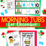 December Morning Tubs for Kindergarten