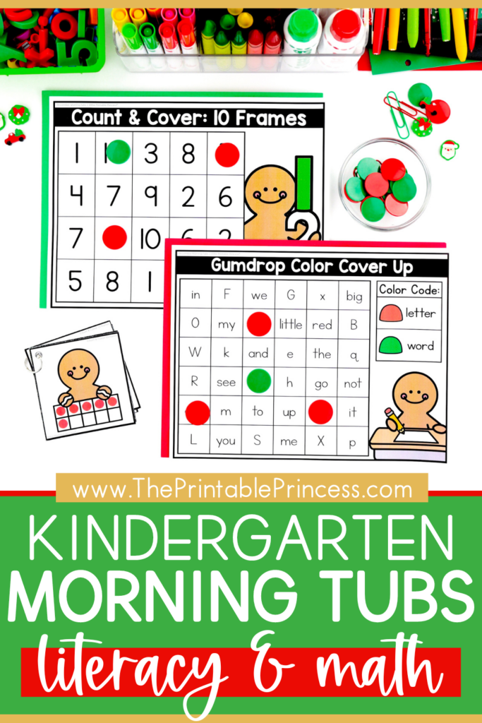 December morning tubs for kindergarten