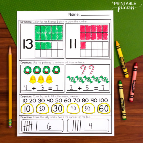 December Morning Work for Kindergarten - Image 2