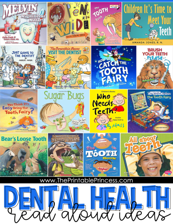 Check out this list of Dental Health read alouds. You'll find tons of great fiction and nonfiction options for your PreK, Kindergarten, or First Grade classroom. Be sure to download the How to Brush Your Teeth sequencing freebie. The picture cards and no prep page make for an easy dental health lesson that your early primary students will LOVE!