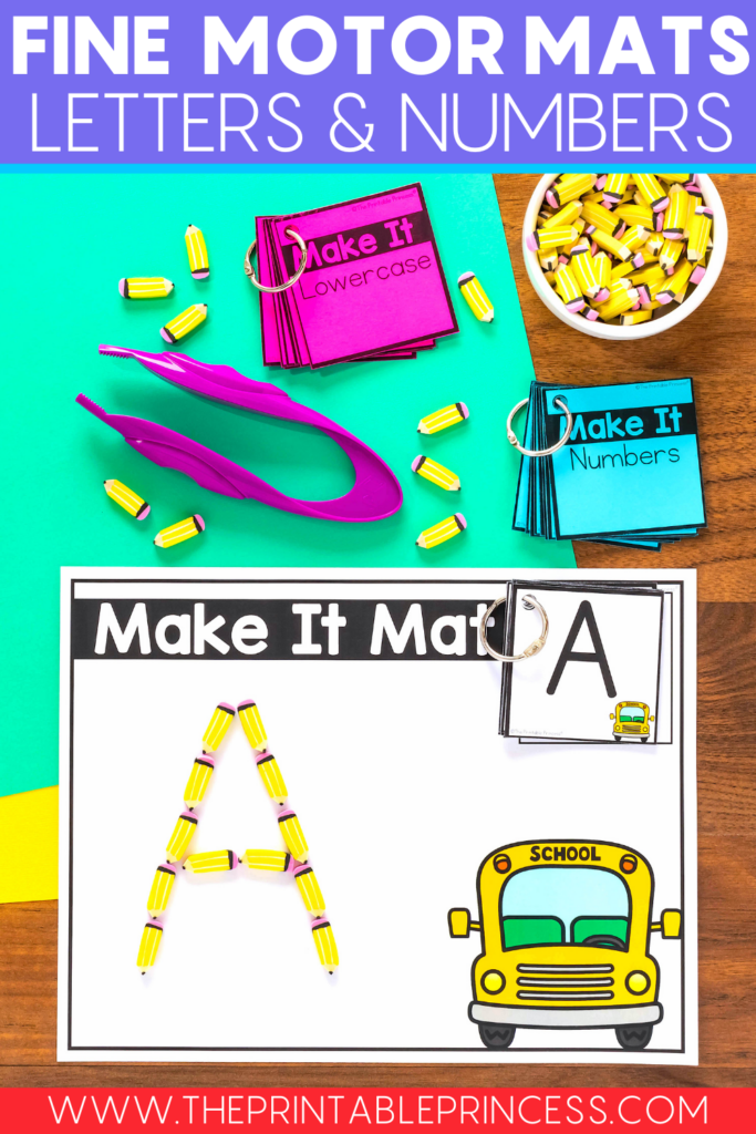 Mini eraser make it letter mat