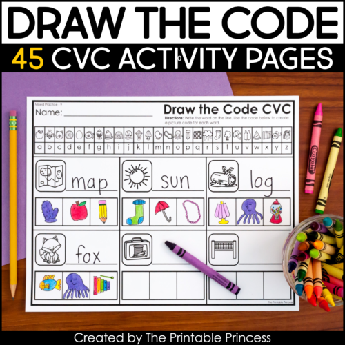 cvc writing worksheets