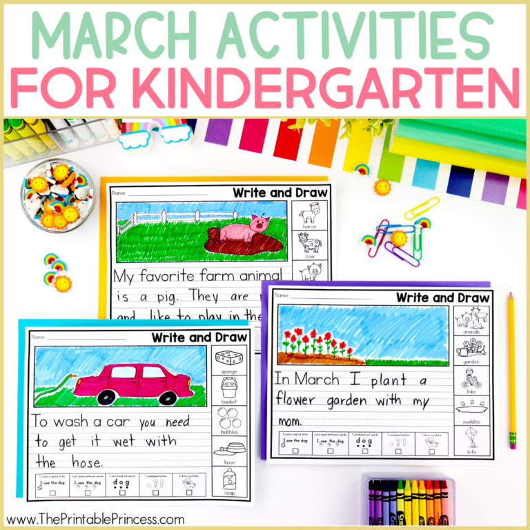 Easy Prep March Activities for Kindergarten