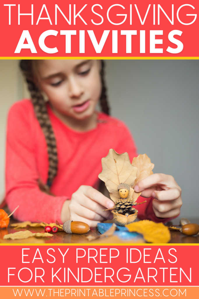 Easy Prep Thanksgiving Ideas for Kindergarten