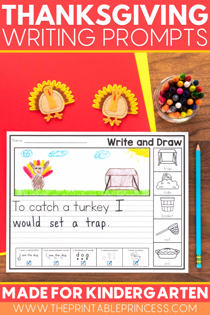 Thanksgiving Writing Prompts for Kindergarten