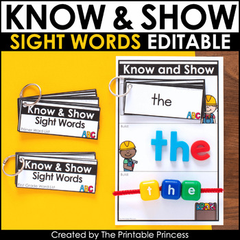 Editable Sight Word Practice