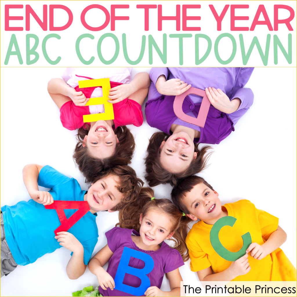 One of the best end of the year activities is an ABC Countdown! Why celebrate for one day when you can celebrate for 26 days? This make an Alphabet Countdown a the perfect way to count down to the end of the school year. You simply plan a small activity each day to match the letter. In this blog post you'll find several ideas for each of the 26 letters. These end of the year ABC countdown ideas are perfect for PreK, Kindergarten, or First Grade!