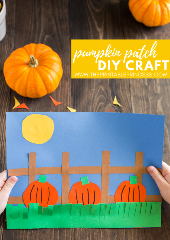 This DIY pumpkin patch makes a great fall craft for kids idea! It is perfect for kindergarten and first grade students. Not only will students practice fine motor skills, but they will also practice listening and following directions as they complete this fall craft. There's no tracers needed for this pumpkin craft for kids. Students will round corners and cut straight lines - giving each piece of art its on unique look. 